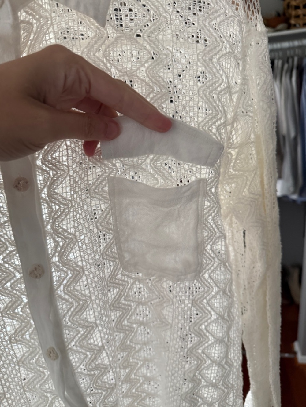 POL boho lace button down - Picture 4 of 10